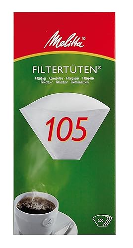 Melitta Filtertüten 105, Weiß, 200 Stück