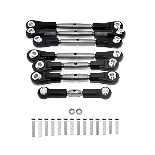 Mukudlt 7 StüCk Stahl Lenkung GestäNge GestäNge Servo Stangen Set für TT-02B TT02B 1/10 RC Auto Upgrade Teile ZubehöR