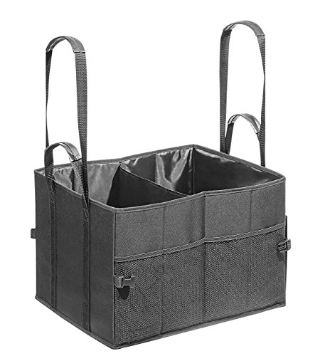 Wedo 582531 Kofferraumtasche Big Box Shopper (Größe XL (aus Polyester, 60 x 40 x 30 cm, Innen- und Außentaschen, Klettverschluss, Schnellverschluss, zusammenfaltbar, mind. 25 kg Traglast) schwarz