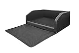 Mayaadi Home Hundebett Kofferraum Bett Travel Duo Autohundebett Schutzdecke Kunst Leder Autositz Matte Schwarz-Dunkelgrau L (100x80x38cm)