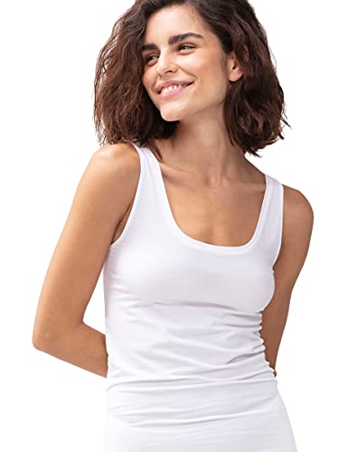 Mey Basics Serie Organic Damen Tops breiter Träger Weiß 40