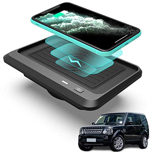 Braveking1 Kabelloses-Ladegerät Auto für Land Rover Discovery Sport 2019 2018 2017 2016 2015 Center Console-Zubehörfeld, 10W Qi Wireless Schnell Charger 3-Spulen-ladegerät für iPhone Samsung