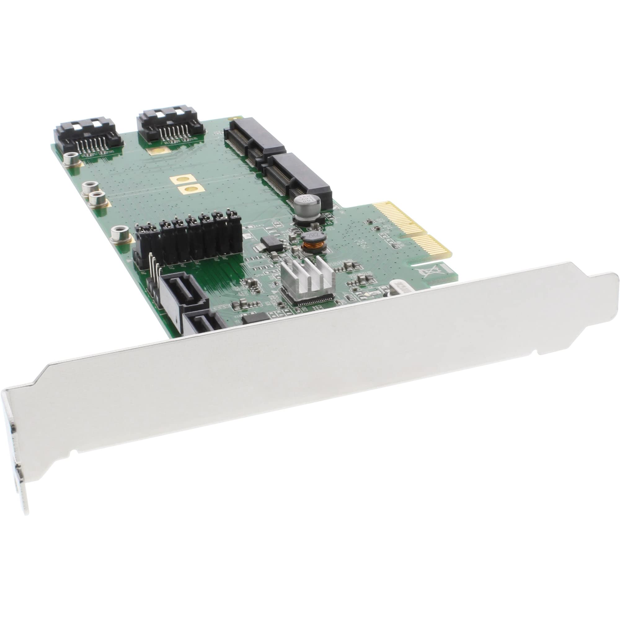 InLine 76617B Schnittstellenkarte, 4x SATA 6Gb/s, RAID 0,1,10 JBOD, mit 4x SATA + 2x mSATA, PCIe 2.0 (PCI-Express)