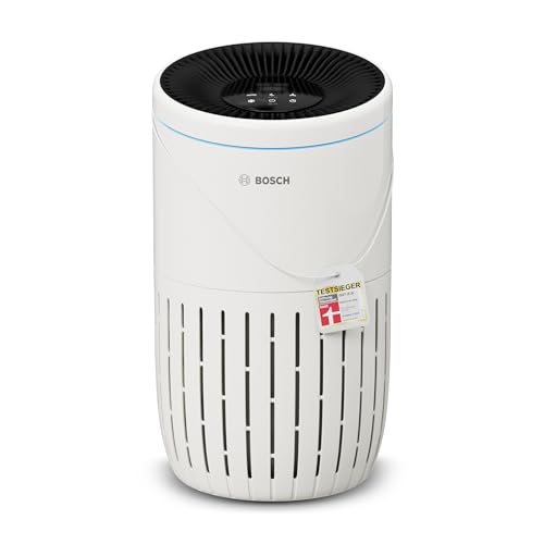 Bosch Air 4000, Luftreiniger für bis zu 62,5 m² entfernt 99,9% aller Verschmutzungen, 3in1 Filter inkl. HEPA13 Luftfilter, mit Smart Sensor, Ruhe-Modus (25 dB (A)), Allergiker-geeignet, CADR 300m³/h