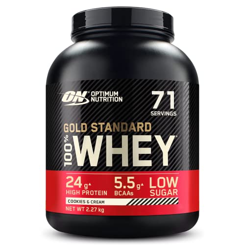 2 x Optimum Nutrition Gold Standard Whey, 2270g Dose , Cookies in Cream (2er Pack)