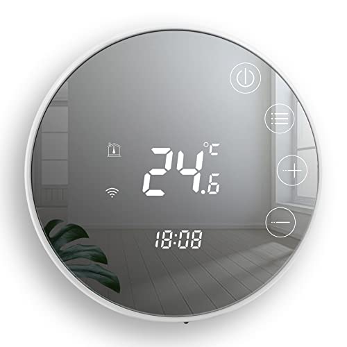 Beok Tuya Smart Thermostate Heizungsthermostat Raumthermostat WiFi-Thermostat Intelligente Wandthermostat für elektrische Fußbodenheizung Kompatibel Alexa,Google 16A TGR86WIFI