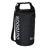 Hama Dry-Bag Schultertasche (40l, wasserdichter Outdoor Packsack mit Roll-Top-Verschluss, ideal für Wasser-Sport, Camping, Motorrad-Touren, etc., im Seesack-Stil) blau
