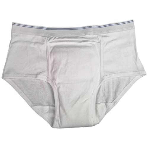 Inkontinenz-Boxershorts für Herren, Unterwäsche zur Blasenkontrolle, waschbare Harnunterwäsche für Männer, Inkontinenz-Slip aus Baumwolle, Wasseraufnahme 150–200 ml, weiß