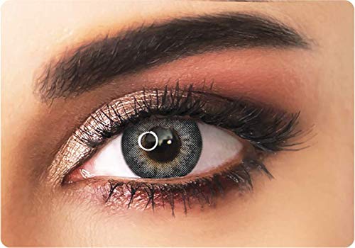 ADORE - Nicht-graduierte Farbige Kontaktlinsen - Vierteljährliche Kontaktlinsen + Kostenloser Individueller Halter (BRAUN/GEWAGT)