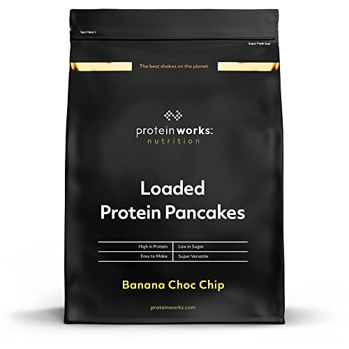 Loaded Protein Pancakes| proteinreiches Frühstück | zuckerarmer Snack | schnell & einfach herzustellen | THE PROTEIN WORKS | Banane-Schoko-Chip | 1kg FODPANBAN1KG für Kleiderschrank 330 x 217 cm