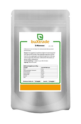D-Mannose | Nahrungsergänzungmittel | Buxtrade | Diabetikerfreundlich (2x 5 kg / (EUR 60,90 / kg))