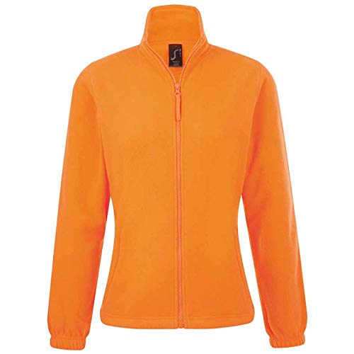 SOLS Damen North Fleece-Jacke mit durchgehendem Reißverschluss (M) (Neon Orange)