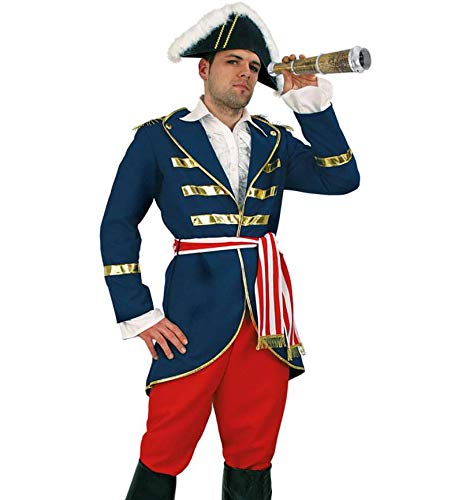 KarnevalsTeufel Kostüm Lord Nelson Karneval Seemann Seefahrer Kapitän Kostüm für Herren (X-Large)