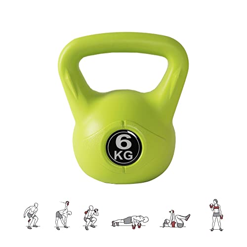 6 kg Kettlebell-Gewicht mit Ergonomischem Griff, Kettlebell-Hantel für Muskeltraining zu Hause und im Fitnessstudio.