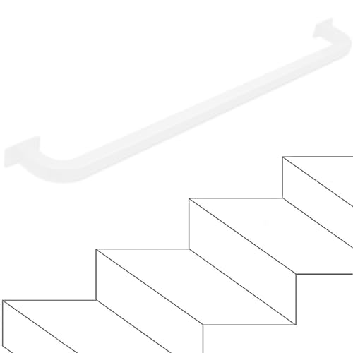 Weiße Treppenhandläufe, 1 m, 1,5 m, 2 m, 2,4 m, 3 m, schmiedeeiserne Geländer für Außenstufen, Innentreppen, Handlauf mit Wandhalterung, Stützgeländer, Geländer (Size : 330cm)