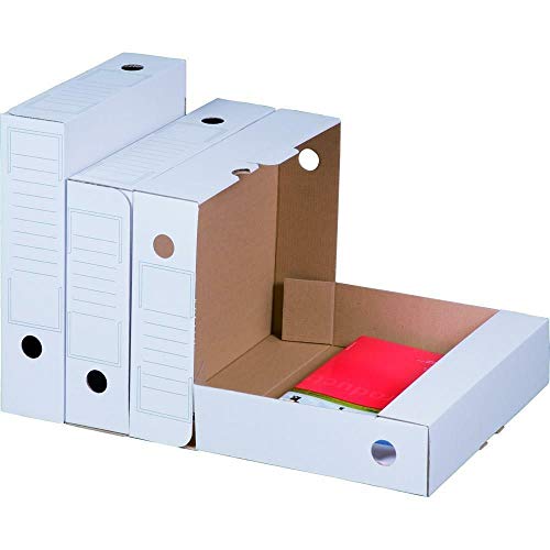 Archiv-Ablagebox weiß BIANCO Breit 250 x 70 x 317 mm Archivschachtel Archivkarton 20 Stück
