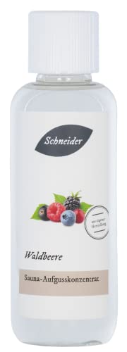 Saunabedarf Schneider - Aufgusskonzentrat Waldbeere - vollsaftiger, beeriger Saunaaufguss - 250ml Inhalt