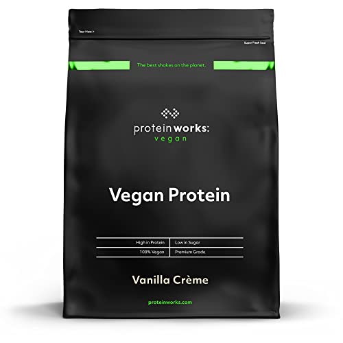 Protein Works- Vegan Protein Pulver- 25g pflanzliches Protein- Veganes Proteinpulver- Vegan Eiweißpulver- 16 Servings- Vanillecreme- 500g