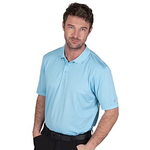 Insel Grün Herren IGTS2086 Micro-Pique CoolPass Polo-Hemd - Turquoise - L