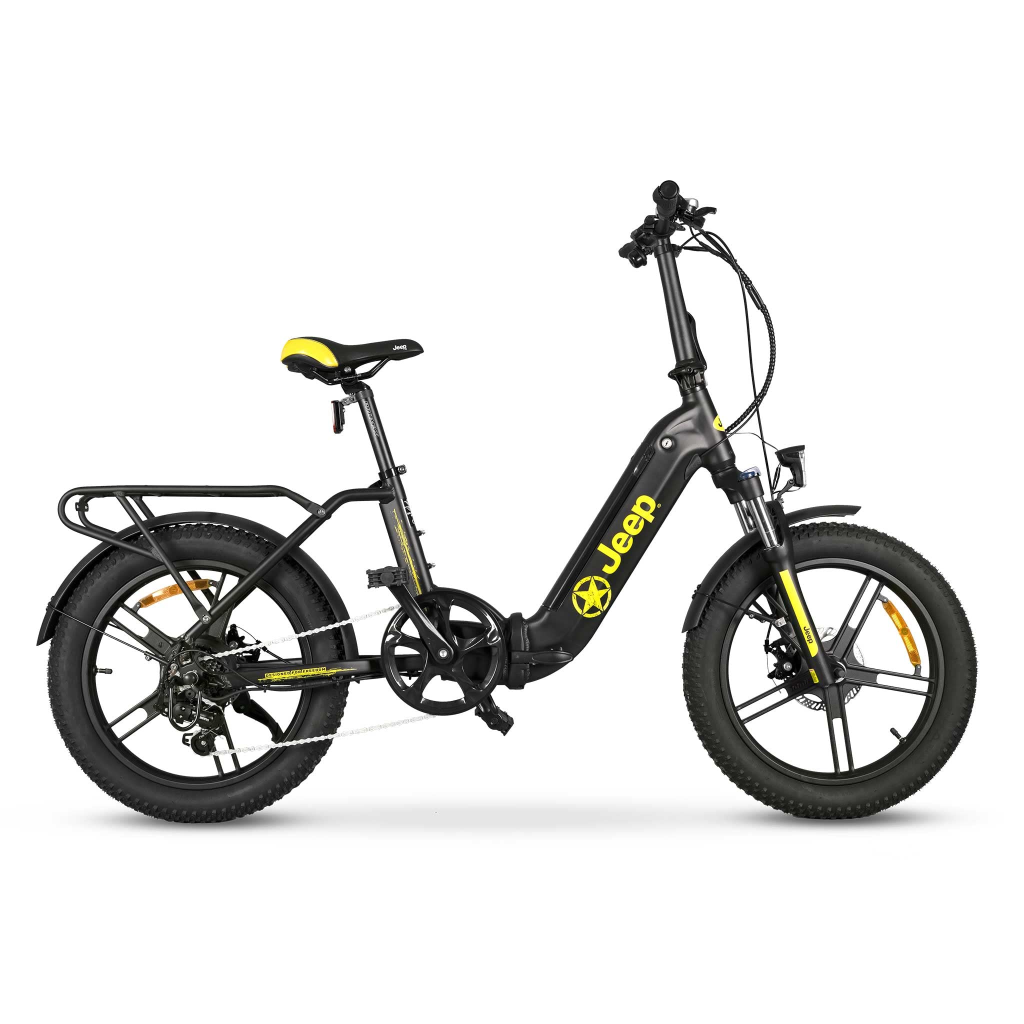 Jeep E-Bikes Unisex – Erwachsene FR 7000 E-Bike, Schwarz, 20 inches