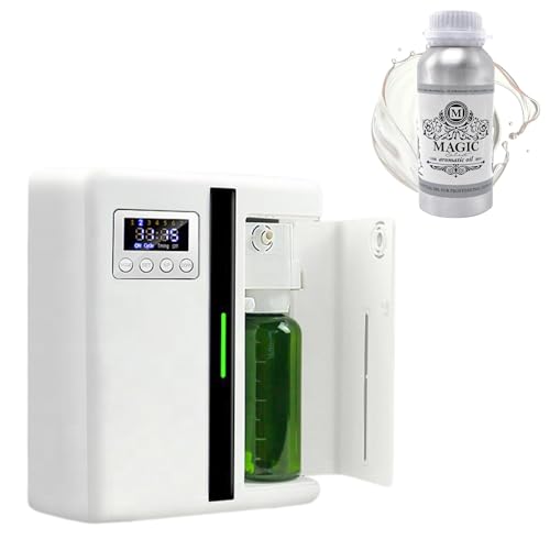 Elektrischer Öldiffusor + Ätherisches Öl Reine Zitrone 100 ml. Professioneller Duftdiffusor. Aromatherapie Olfaktorischer Marketing-Lufterfrischer für Zuhause und Geschäft. Für Flächen von 50–300 m²