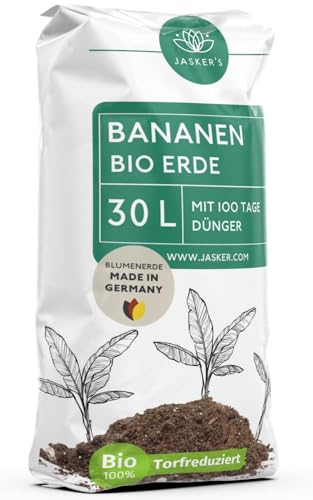 Bananenerde 30 L - Aus 100% nachwachsenden Rohstoffen - Erde für Bananenpflanze - Mit Bananen Dünger und Wurzelaktivator - Plumeria Erde - Bananenstaude, Strelizie, Musa