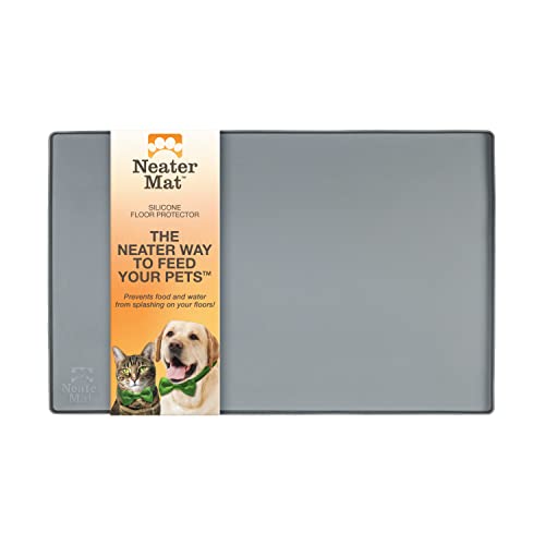 Neater Pet Brands Saubere Matte – wasserdichte Silikon-Futternapf-Matte – schützt Böden vor Futter und Wasser (48,3 x 30,5 cm, Rotguss)