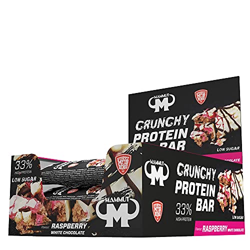 Mammut Nutrition Crunchy Protein Bar - Raspberry White Chocolate, 540 g