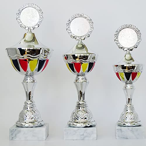 JSSC Neugart GmbH Pokalserie, 3-er Serie, Pokale mit Wunschgravur für Fussball, Tennis, Poker, Skat, Dart, Basketball (8)