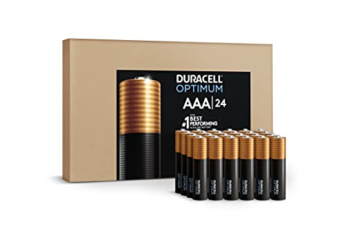 Duracell Optimum Alkaline AAA Batterien, dauerhafte Leistung, ideal für Haushalts- und Bürogeräte, 24 Stück