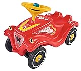 BIG-Bobby-Car-Classic Feuerwehr - Kinderfahrzeug mit Aufklebern in Feuerwehr Design, für Jungen und Mädchen, belastbar bis zu 50 kg, Rutschfahrzeug für Kinder ab 1 Jahr