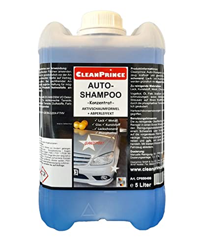 Auto Shampoo Konzentrat 5 Liter | Autowaschmittel Schaum Auto - Reinigungsmittel blau Autowäsche flüssig schäumendes Autoshampoo
