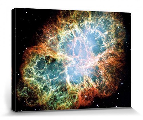 1art1 Der Weltraum - Krebsnebel, Nach Der Supernova Poster Leinwandbild Auf Keilrahmen 80 x 60 cm