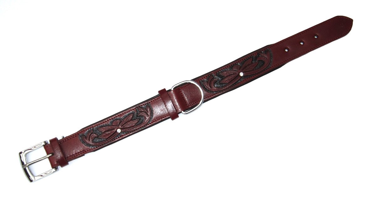 Heim 218170 Halsband "Savanne", 35 mm breit, 70 cm lang, bordeaux