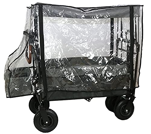 Bollerwagen Regenschutz Regenverdeck Universal Passend Für Handwagen Mit Dach aus PEVA Umweltfreundlich Recyclebar PVC und Phtalat frei