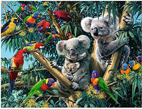 RAILONCH Koala Diamond Painting Kits für Kinder Diamond Full Drill Strass Bilder für Schlafzimmer Dekor (40×70cm)