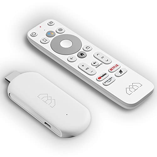 HOMATICS Stick HD (FHD AndroidTV, HDMI, Dual WiFi, BT 5.0, Netflix, Prime Video) White