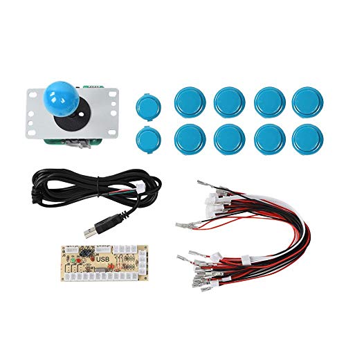 Arcade Game Joystick - CY-822A DIY Arcade Game Button und Joystick Single Rocker Set für Raspberry Pi PC Game Machine(Blau)