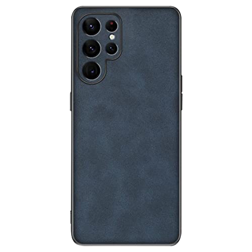 Schutzhülle für Samsung Galaxy S23/S23plus/S23ultra, leicht, luxuriös, weiches Leder, robuste TPU-Schutzhülle, Blau, S23plus