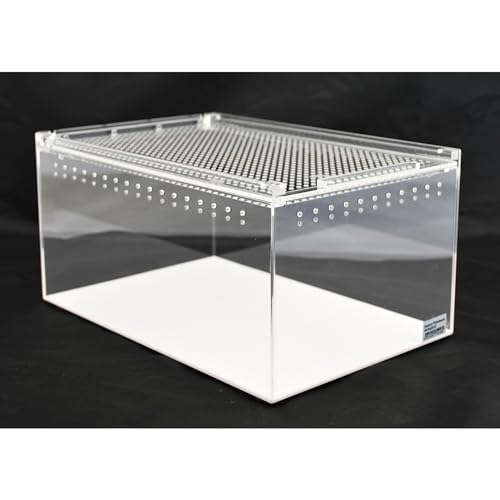 Acryl- Glas-Terrarium mit Schiebe Deckel 30x20x15 cm,Futtertiere, Reptilien, Amphibien