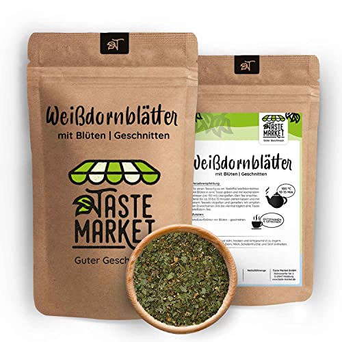 10 x 1 kg Weißdornblätter mit Blüten – geschnitten und getrocknet – 100% natürlich – Teezubereitung