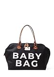 Fume London Baby Bag, Stylish Functional Waterproof Nappy Changing Mommy Bags for Travel and Maternity Large Baby Diaper Bag, Baby Multifunktional Wickeltasche for mama (Schwarz, XL)
