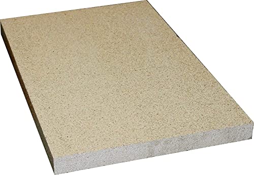 Vermiculite Schamotte Ersatz, 5 Platten 500 x 300mm (ca. 305) x 30 mm, Feuerraum Auskleidung