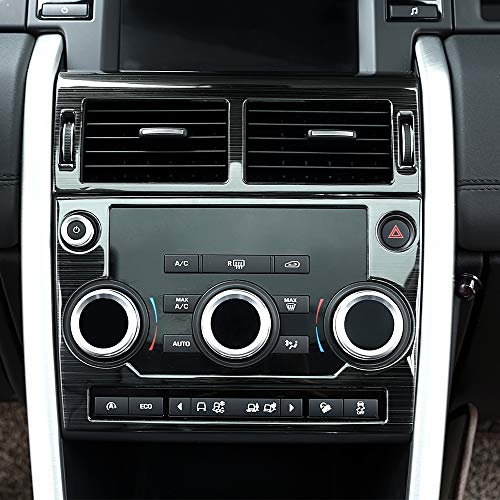 DIYUCAR Edelstahl schwarz gebürstet Auto Mittelkonsole Mode Button Box Rahmen Verkleidung für Landrover Discovery Sport 2015–2019