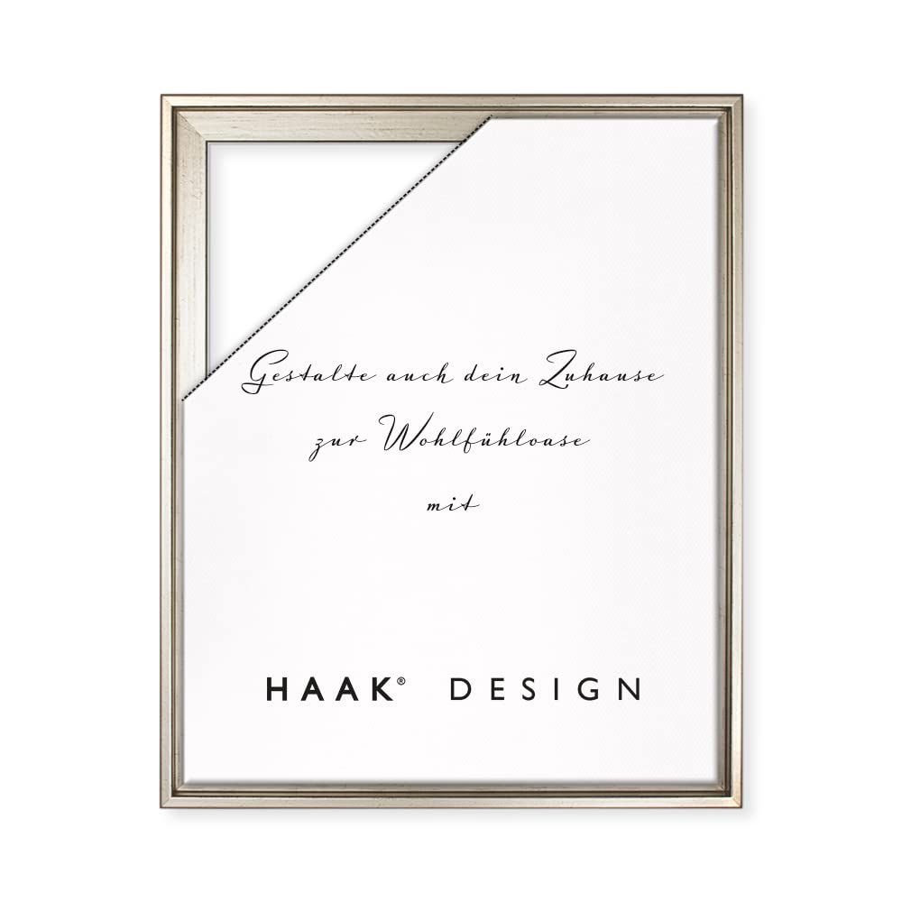 HaakDesign Schattenfugenrahmen Levi in Silber Antik 70 X 110 cm für Keilrahmenbilder und Leinwände Glanz Edition