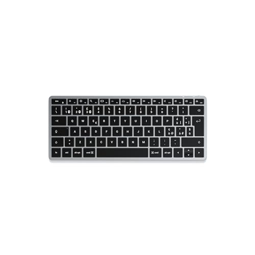 SATECHI Slim X1 Kabellose Bluetooth Tastatur mit Hintergrundbeleuchtung – Beleuchtete Tasten & Multi-Device Sync – Für M2/ M1 MacBook Pro/Air, M2/ M1 iPad Pro/Air (Layout: Italienisch)