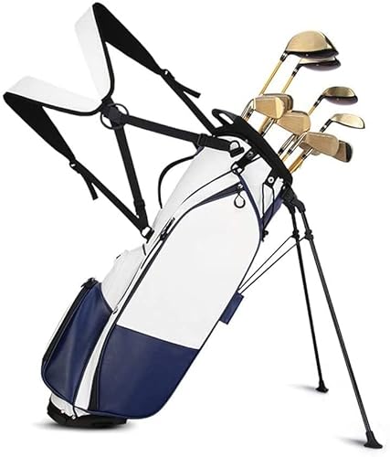 Golf-Standtasche, 5-Wege-Golftasche Oben, vollständig gefütterte Trennwände, Golfschlägertaschen mit Zwei Schultergurten, Golf-Tragetasche für die Driving Range, Golfschläger-Sonntagstasche Vision
