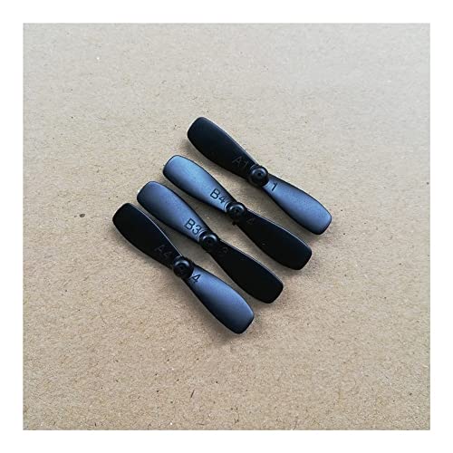 HUTIANSN for RC-Ersatzteile Hubschrauber Quadcopter Access 4,0 * 0,8 cm 4 cm 40 mm Länge 0,8 mm Loch Hauptblätter Requisiten Propeller (Color : Black 12pcs 3.7cm)