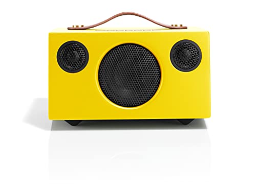Audio Pro Addon T3+ Lemon - Tragbarer Lautsprecher mit Bassreflexbox, Bluetooth & WiFi - Kabelloser Speaker mit USB Out & Digitalverstärker - bis zu 30h Akku