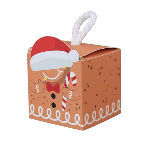 WATERBELINE Festliche Weihnachtsgeschenkboxen,50 Stück,Pralinenverpackungsbeutel für Heimdekorationen,Neujahrsdekoration,Papierbox,50 Stück